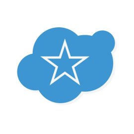Star outline png cloud blue digital server