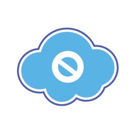 Stop icon png server cloud blue color stop sign vector