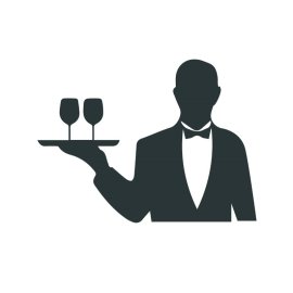 Waiter png dining restaurant attendant silhouette vector