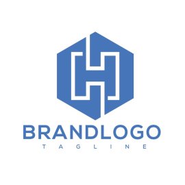 H Initial PNG Blue Hexagon Icon Initial Style Vector