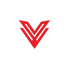V Letter Abstract Icon PNG Red Vectr Symbol