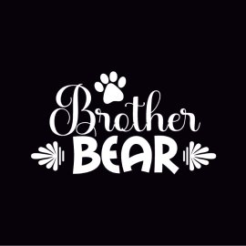 Baby Brother PNG White Color Lettering T Shirt Design