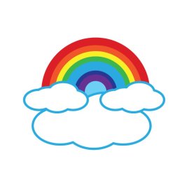 Rainbow PNG Vector Cartoon Colorful Rainbow