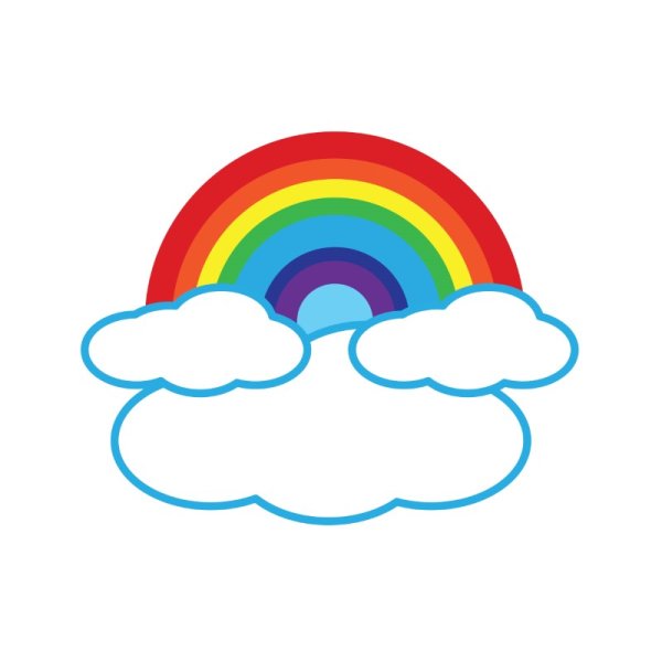 Rainbow PNG Vector Cartoon Colorful Rainbow - freepng