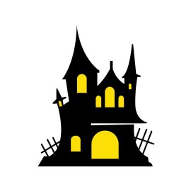 Halloween Castle PNG Black Scary Castle Vector
