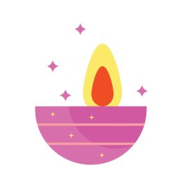 Candle Arrangement PNG Purple Clay Light Vector