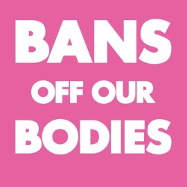 Bans Off Our Bodies Free Vector Purple Typography