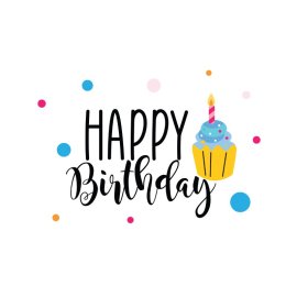 Happy Birthday PNG Vector Birthday Celebration Cupcake