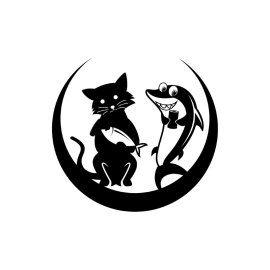 Cat Food PNG Cat Fish Silhouette Pet Food Illustration Vector