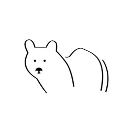 Abstract Bear PNG Black Outline Bear Drawing Vector