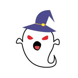 Scary Ghost PNG Halloween Cartoon Vector