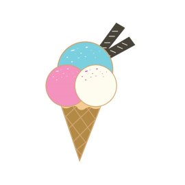 Ice Cream PNG Sweet Dessert Colorful Cone Ice Cream Vector