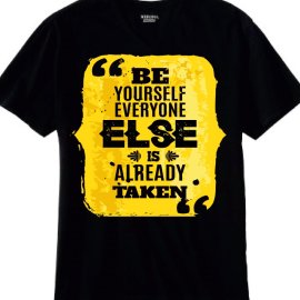 Be Yourself Everyone Else Is Already Taken Quote PNG Lettering