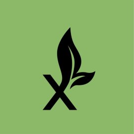 Leaf Icon With Initial PNG Black Organic Alphabet Vector