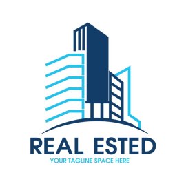 Real Estate PNG Buildings Sky Scrapper Blue Color Vector