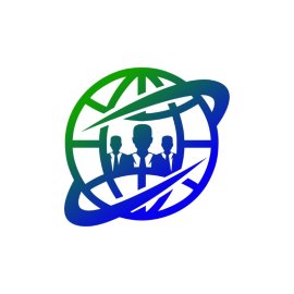 Teamwork Icon PNG Blue Gradient Globe Icon Vector