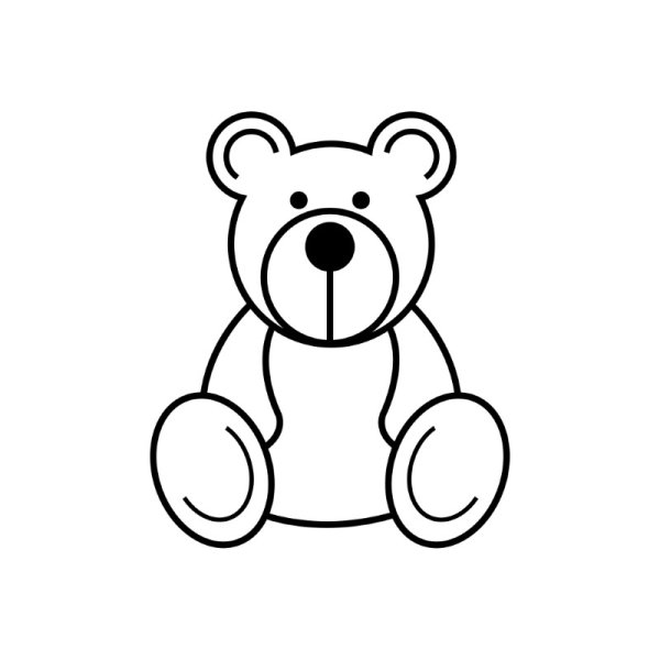 Bear PNG Teddy Bear Outline Vector Kids Toy - freepng