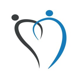 Heart Shape Unity PNG Blue Black Abstract Vector Shape