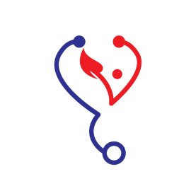 Heart Shaped Stethoscope With Leaf Free Heart PNG Vector Design