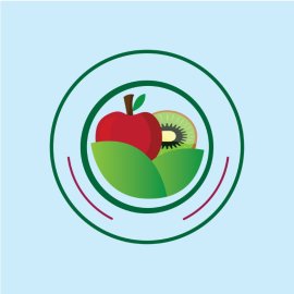 Heathy Fruits Icon PNG Apple Avocado Illustration