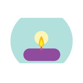 Beautiful Candle PNG Purple Thin Candle Decoration Vector