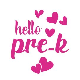 Vector Free Hello Pre K Lettering Design