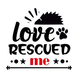 Vector Love Rescue Me Red Black Quote Lettering
