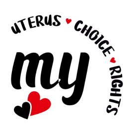 Vector PNG Uterus Choice Rights Typography
