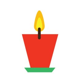 Red Candle PNG Triangular Shape Candle Vector