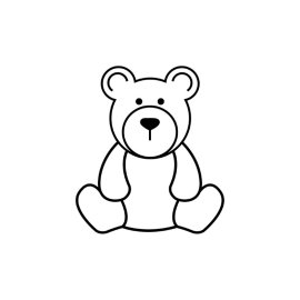 Teddy Bear PNG Bear Outline Vector