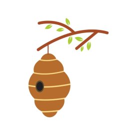 Bee Hive PNG Cartoon Bee Hive Vector Concept Illustration