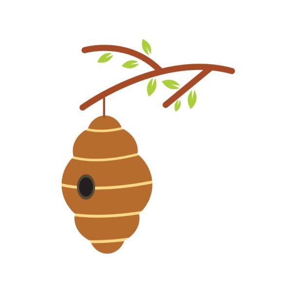 Bee Hive PNG Cartoon Bee Hive Vector Concept Illustration - freepng