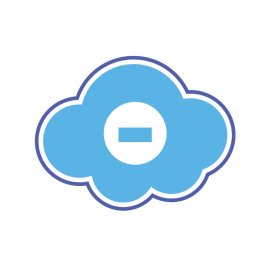 Negative Cloud PNG Blue Color Server Vector