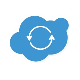 Server Cloud PNG Blue Reset Symbol Vector