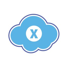 Server PNG X Sign Cloud Blue Color Vector