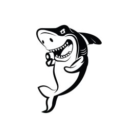 Shark Mascot PNG Angry Shark Fish Vector