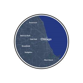 Chicago Satellite Map PNG Location Map Icon Vector