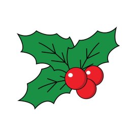 Christmas Garland PNG Vector Cherry Leaves Concept