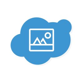 Picture PNG Blue Picture Icon With Blue Server Cloud