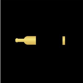 Wine Bottle Icon Vector Negative Space Free Vector