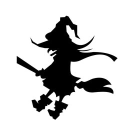 Witch Silhouette PNG Halloween Witch Vector