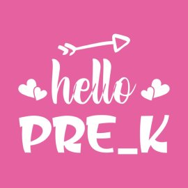 Free Vector Hello Pre_k Typography Design