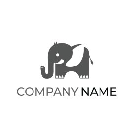 Elephant PNG Grey Animal Vector Mascot