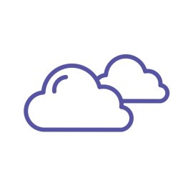 Cloud Outline PNG Blue Color Vector Cloud