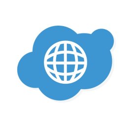 Blue Cloud Silhouette PNG Server Earth Icon Vector