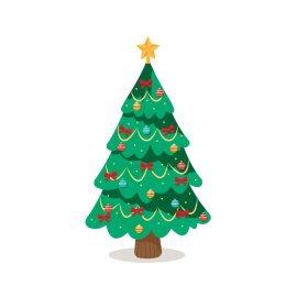 Xmas Tree PNG Christmas Green Tree Decoration Vector
