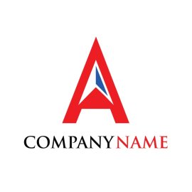 Initial A PNG Red Blue Vector Hand Drawn Icon