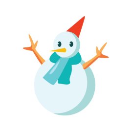 Snowman PNG Vector Snowman Wearing Muffler In Winters