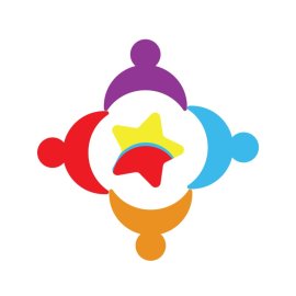 Social Symbol PNG Colorful Community Growth Vector Icon