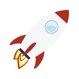 Rocket PNG Vector Space Shuttle Flat Design